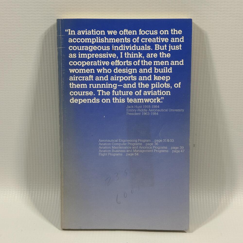 Vintage 1985-1986 Embry-Riddle Aeronautical University Catalog Softcover Book